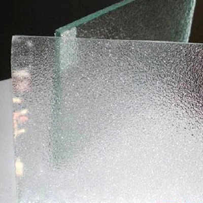 Diamond embossed glass